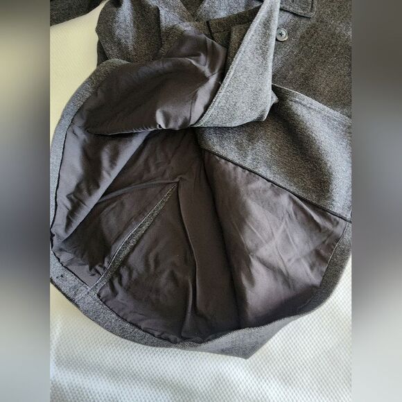 Jos. A. Bank Gray Double-Breasted Peacoat New With Tags Wool Blend - Picture 10 of 11